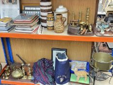 CHARITY LOT: ASSORTED DECORATIVE ORNAMENTS, COLLECTIBLES & A WRISTWATCH, including heavy copper