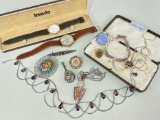 ASSORTED JEWELLERY & WATCHES comprising Montine DayDate wristwatch, boxed Imado gents wristwatch,