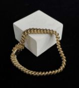 9CT GOLD LADIES BRACELET, of repeating woven design, 21cms long, 21.2gms Provenance: private