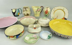 ASSORTED ART DECO POTTERY, including Susie Cooper/Grays Pottery jug, Myott bowl and jug, 2 Radford