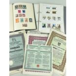 STAMPS & SHARE CERTIFICATES: Album of GB mint special issues from June 1953 to Jan 1983; Album of