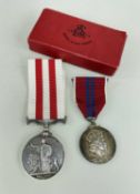 INDIAN MUTINY 1857-1858 MEDAL, no bar (John Peters 43rdLight Infantry), new ribbon; and 1953