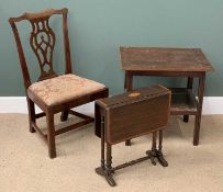 ANTIQUE FURNITURE ASSORTMENT to include shell inlaid Sutherland table, 57cms H, 54cms W, 14cms D (