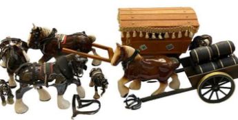 DRAY HORSE MODELS & CARRIAGES - excellent examples