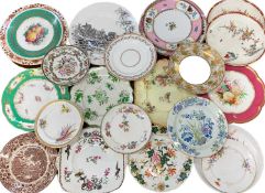 VICTORIAN & LATER DECORATIVE PLATES - a mixed quantity, Makers include Grafton, Wedgwood, Minton and