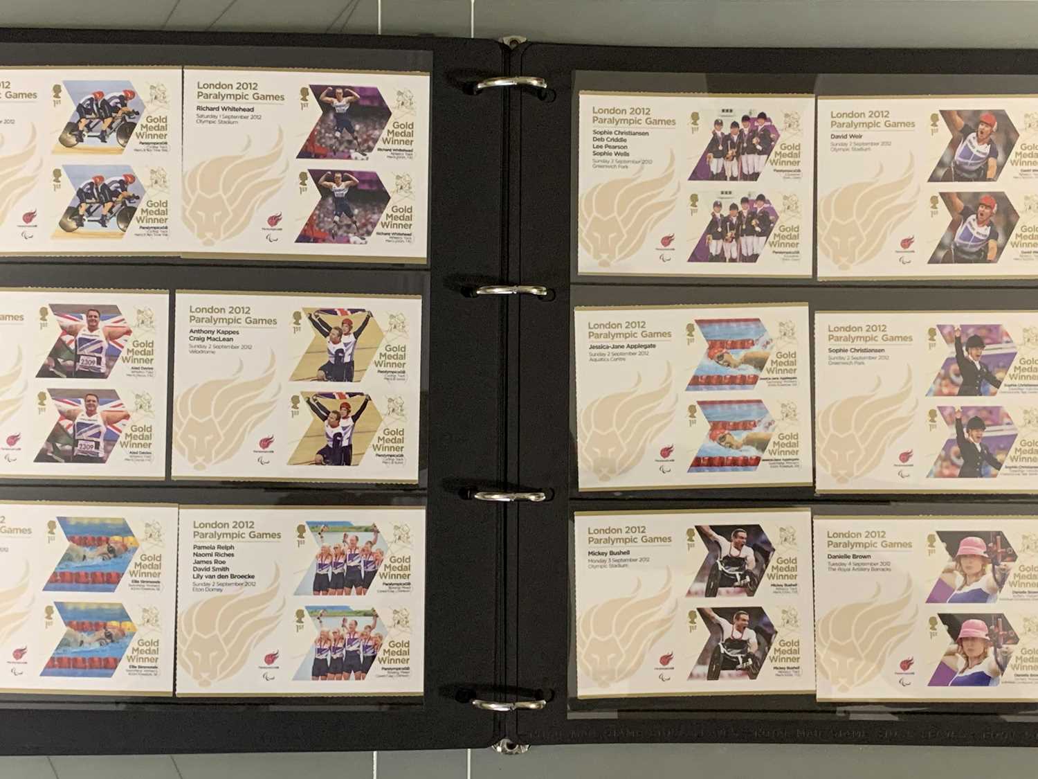 STAMPS - TWO COMPLETE MINT SHEETLETS OF 2012 OLYMPIC COMMEMORATIVES including a complete set of - Image 8 of 11