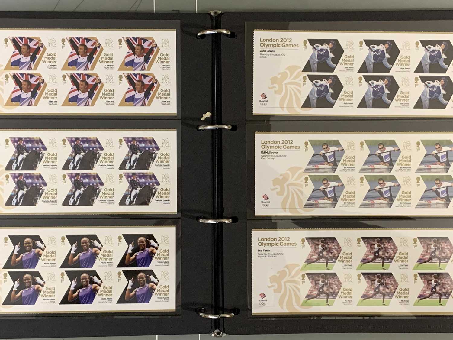 STAMPS - TWO COMPLETE MINT SHEETLETS OF 2012 OLYMPIC COMMEMORATIVES including a complete set of - Image 10 of 11