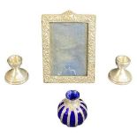 SILVER BIRMINGHAM 1903 REPOUSSE PORTRAIT FRAME - 18 x 13cms, a pair of Birmingham silver short