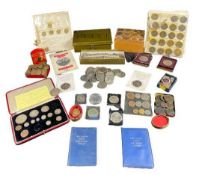 GEORGE II 1744 & LATER MAINLY BRITISH COINAGE & COMMEMORATIVE CROWNS COLLECTION including Victoria