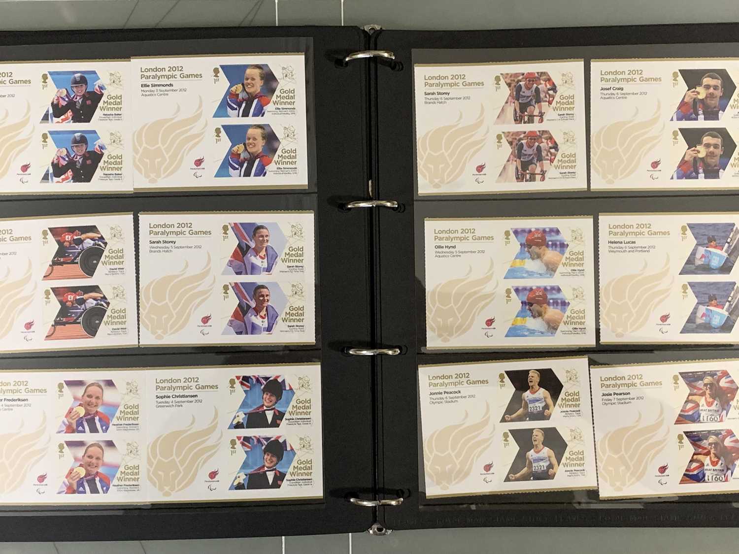 STAMPS - TWO COMPLETE MINT SHEETLETS OF 2012 OLYMPIC COMMEMORATIVES including a complete set of - Image 7 of 11