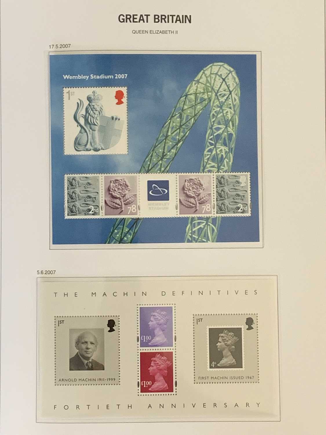 STAMPS - STANLEY GIBBONS ALBUM WITH SLIP - GB mint commemoratives 2000-2007, appears complete - Image 7 of 15