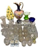 ASSORTED VINTAGE DECANTERS, GLASSWARE and china items