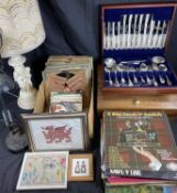 SHEFFIELD CUTLERY BOXED PART CANTEEN, vinyl records including old 78s singles, 45s and LPs. Also,