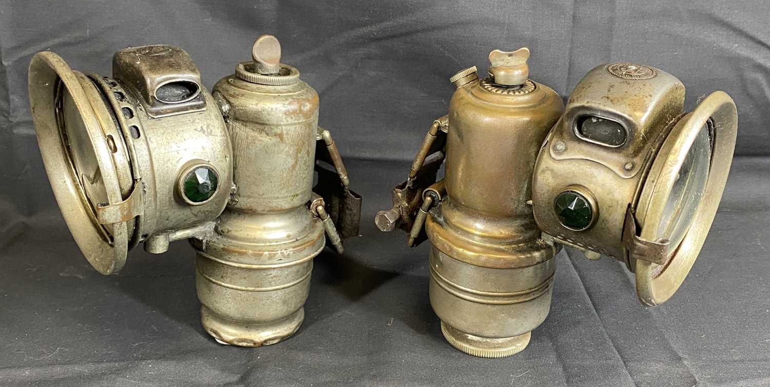 JOSEPH LUCAS & OTHER VINTAGE CARBIDE LAMPS (2) - one lamp stamped for 'Lucas', the other stamped for - Image 2 of 2