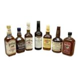 BOTTLED AMERICAN & CANADIAN BOURBON WHISKEY - Blue Grass State, Old Huckleberry, Boone's, Rebel