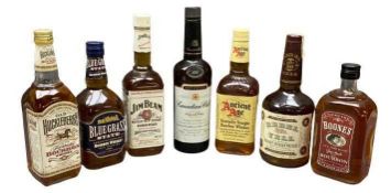 BOTTLED AMERICAN & CANADIAN BOURBON WHISKEY - Blue Grass State, Old Huckleberry, Boone's, Rebel