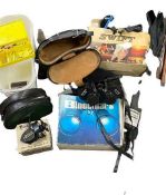 FISHING GEAR - vintage and later, along with two boxed pair of binoculars including a Super Zenith