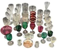 19TH CENTURY & LATER GLASSWARE - to include rummers, Cranberry and other colourful glassware,