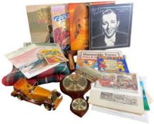 MIXED COLLECTABLES GROUP - a Dinky Toys catalogue No 5, box set LP records, Bing Crosby, Glen