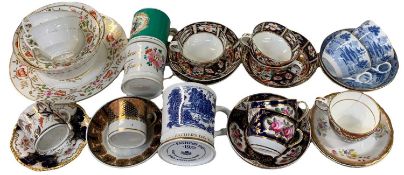 19TH CENTURY & LATER CABINET CUPS & SAUCERS, ETC - makers include Coalport, Derby, Chamberlain's