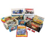 BURAGO SCALE MODELS - racing cars including Ferrari, a vintage Rolls Royce and other similar