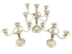 CANDELABRA DINING TABLE CENTRE PIECE GARNITURE - 35cms the tallest