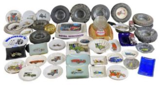 ADVERTISING & MOTOR RELATED ASHTRAYS & PIN DISHES, ETC - to include eight tyre advertising ashtrays