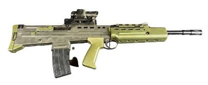 ASGK89510LS AIRSOFT 5.56mm RIFLE, BB copy of an SA80 sub machine gun, 78cms overall L, numbered