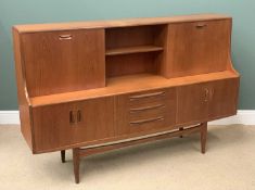 G-PLAN (PRESUMED) MID CENTURY TEAK TYPE SIDEBOARD - the upper section with sliding door and a drop