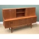 G-PLAN (PRESUMED) MID CENTURY TEAK TYPE SIDEBOARD - the upper section with sliding door and a drop