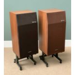 HIFI EQUIPMENT - pair of Wharfedale speakers TSR 110-2, on portable stands, 95cms H, 33cms W,