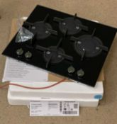 AS NEW HOTPOINT FOUR BURNER GAS HOB, 60 x 51cms (removed from packaging for image purpose)