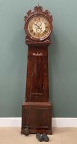 SCOTTISH DRUMHEAD LONGCASE CLOCK - Victorian mahogany frame, the gilt and painted dial having