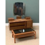 MID-CENTURY TYPE DRESSING TABLE by Meredew, 140cms H, 114cms W, 46cms D and a light wood smoked