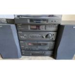 SONY STACKING HIFI SYSTEM with turntable, speakers and remote control E/T