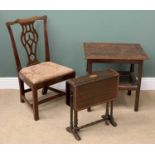 ANTIQUE FURNITURE ASSORTMENT to include shell inlaid Sutherland table, 57cms H, 54cms W, 14cms D (
