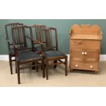 ANTIQUE PINE WASHSTAND with base drawer and two central cupboard doors, 99cms H, 64cms W, 47cms D