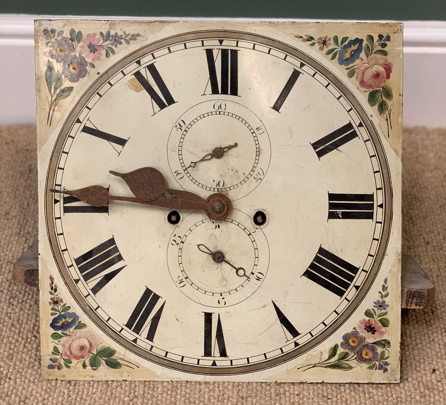 ANTIQUE MAHOGANY LONGCASE CLOCK with painted dial, eight day movement, no pendulum or weights 217cms - Image 6 of 11