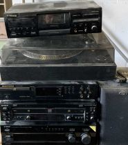 HIFI EQUIPMENT - Pioneer CT-55505 cassette deck, Marantz CD5000 player, Sony CD recorder, Yamaha