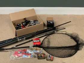 FISHING ITEMS to include rods, reels, nets, lures ETC