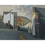 BRYN RICHARDS oil on board - Tonypandy, 49 x 40cms