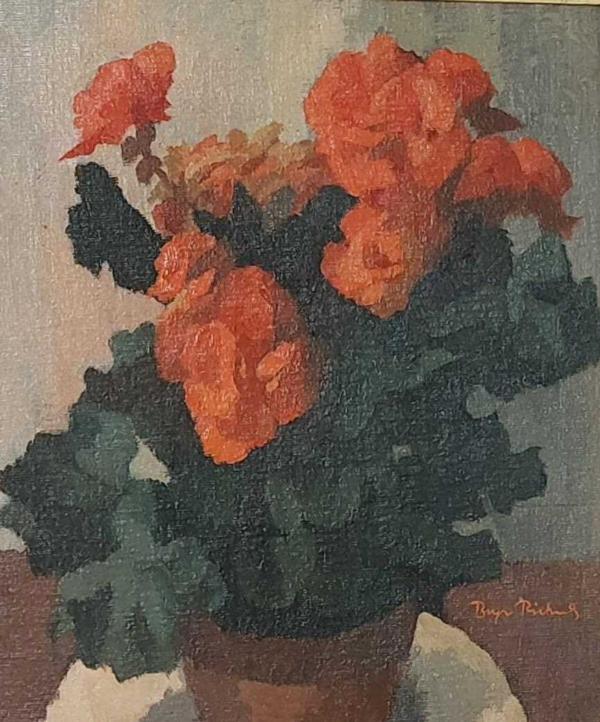 BRYN RICHARDS oil on board - Azalea (1), 30x 25cms