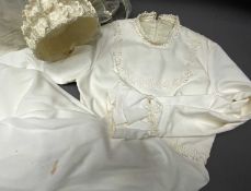 VINTAGE WEDDING DRESS (CIRCA 1970) - with veil (handmade by R C H Gibbons Ltd London)