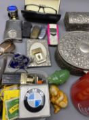 MIXED COLLECTABLES GROUP - to include various pocket lighters, metal trinket boxes, Coke tin money