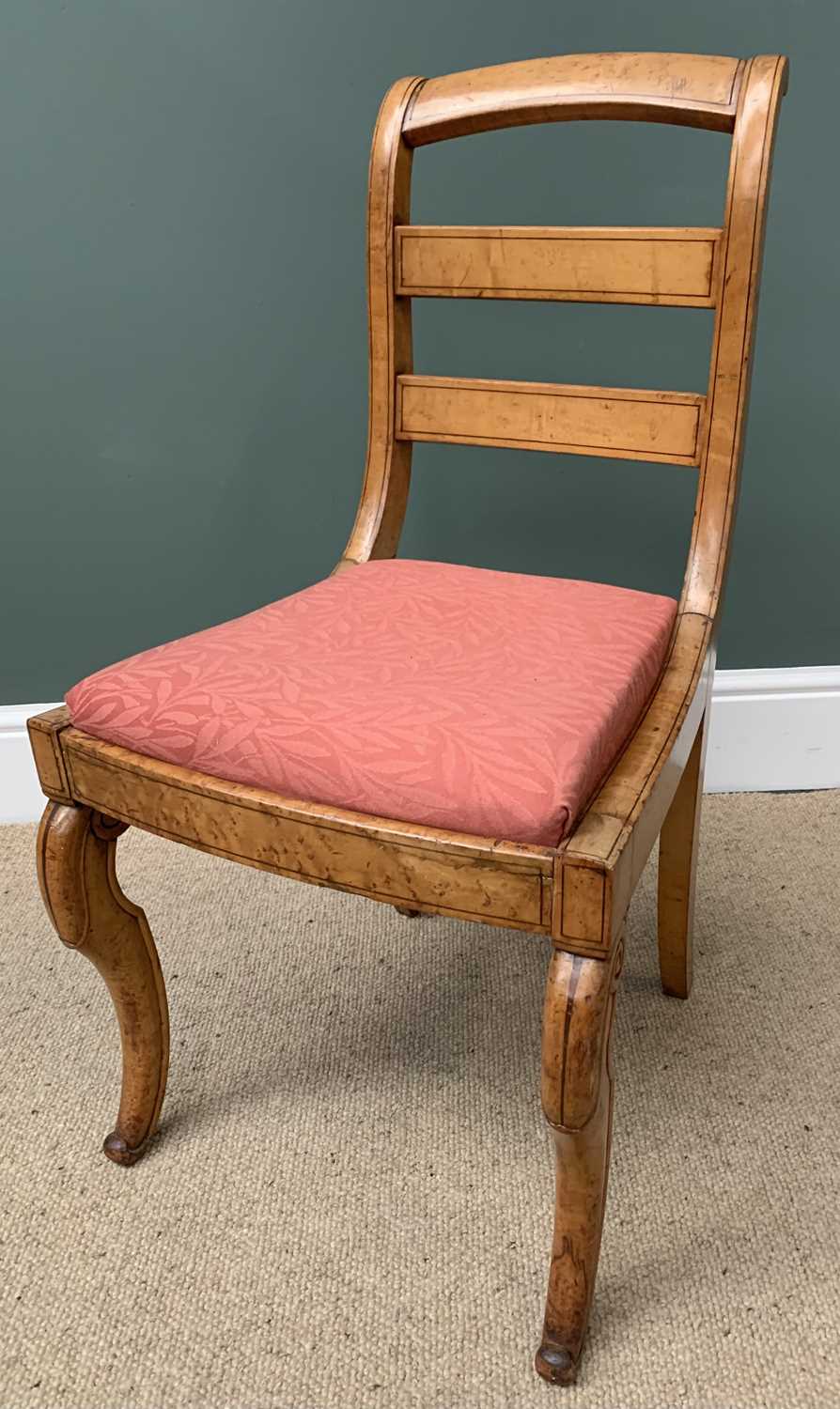 TWO ANTIQUE CHAIRS & STOOL to include a high back elbow chair, 112cms H, 56cms W, 43cms D - Image 6 of 6