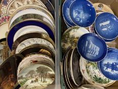 COLLECTOR'S WALL PLATES - a good mixed quantity in 2 boxes to include Royal Copenhagen year plates