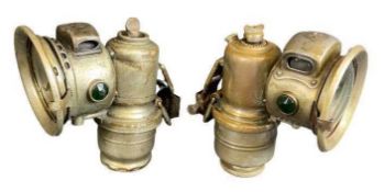 JOSEPH LUCAS & OTHER VINTAGE CARBIDE LAMPS (2) - one lamp stamped for 'Lucas', the other stamped for