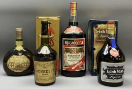 BOXED PRESENTATION & LOOSE WHISKY & LIQUEURS (4 bottles) - to include Hennessy Cognac, Irish Mist