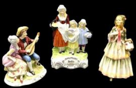 YARDLEY ENGLISH LAVENDER GROUP ORNAMENT - 19cms tall, Royal Doulton figurine 'Clemency' HN1634 and