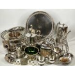 CLEAN EPNS & OTHER PLATED WARE - a good mixed quantity. Makers include Walker & Hall, Mappin